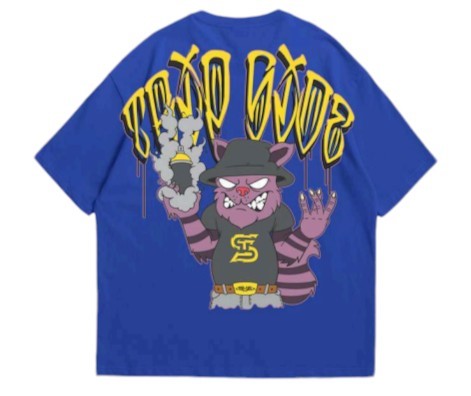 Camiseta Oversized Tripside Crazy Cat